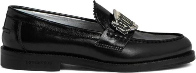 Dsquared2 Zwarte Loafers voor Mannen Black Dames