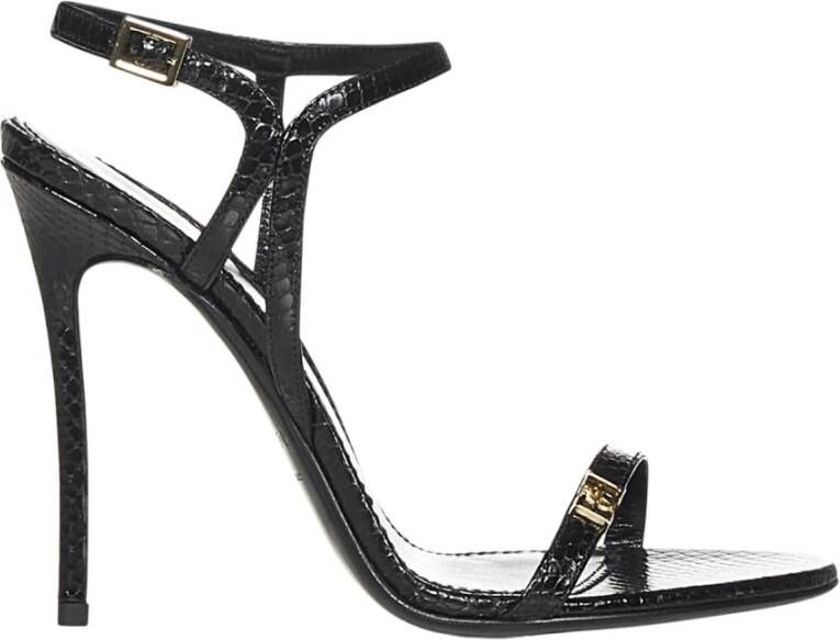 Dsquared2 Zwarte Sandalen met Dubbele D-Details Black Dames