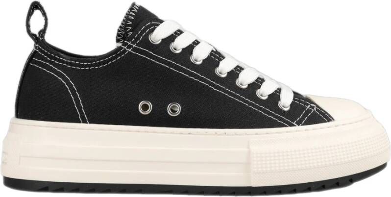 Dsquared2 Zwarte Sneakers Regular Fit Geschikt voor Alle Temperaturen Andere Vezels 100% Black Dames