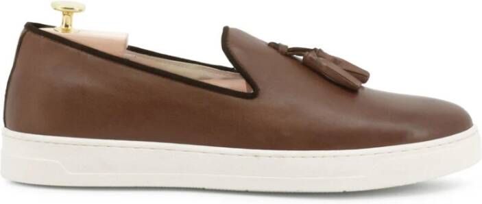 Duca di Morrone Diego Leren Loafers Lente Zomer Collectie Brown Heren