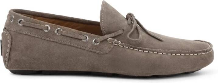 Duca di Morrone Edoardo Suede Taupe Loafers Brown Heren