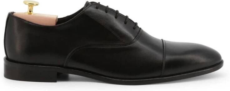 Duca di Morrone Elio Leren Veterschoenen Zwart Black Heren