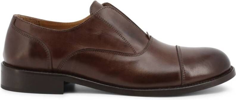 Duca di Morrone Leren Lage Schoenen Donkerbruin Brown Heren