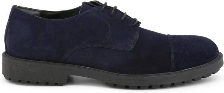 Duca di Morrone Stijlvolle Veterschoenen voor Mannen Blue Heren