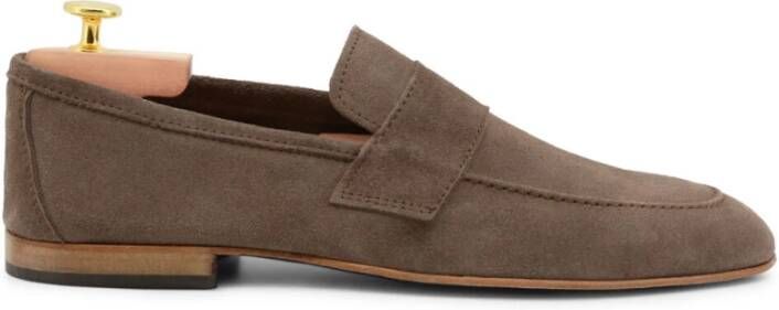 Duca di Morrone Suede Brown Loafers Lente Zomer Collectie Brown Heren