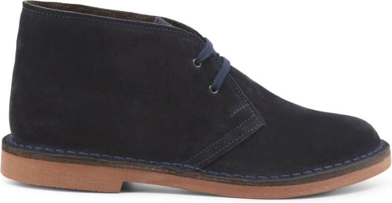 Duca di Morrone Suède Veterschoenen Herfst Winter Mannen Blue Heren