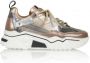 Dwrs Chunky Sole Metallic Sneakers voor dames Beige Dames - Thumbnail 1