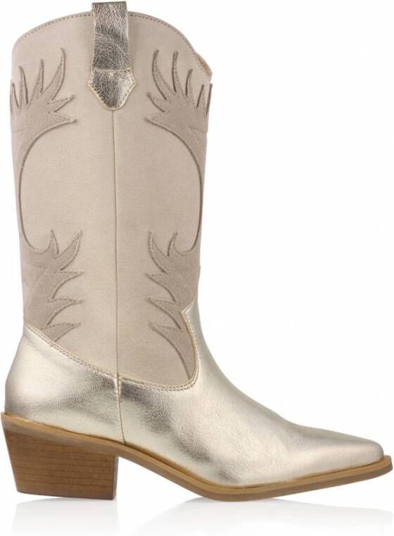 Dwrs Cowboylaarzen Beige Dames