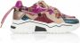 DWRS LABEL DWRS Jupiter tweed beige fuchsia Beige Leer Lage sneakers Dames - Thumbnail 3