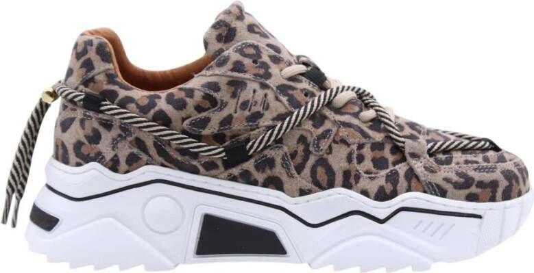 Dwrs Leopard Sneaker voor een stijlvolle look Multicolor Dames