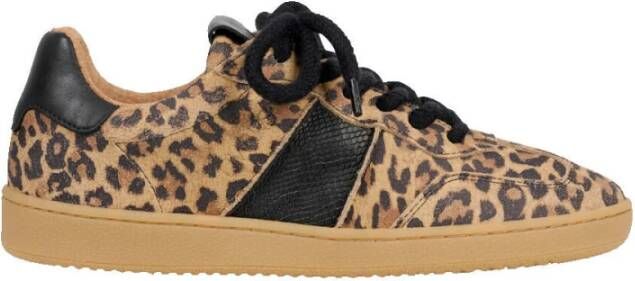 Dwrs Luipaardprint Sneakers Brown Dames