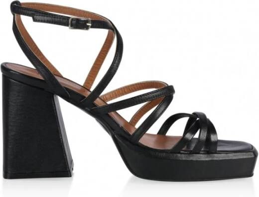 Dwrs Sandalen met hoge hakken Zwart Dames