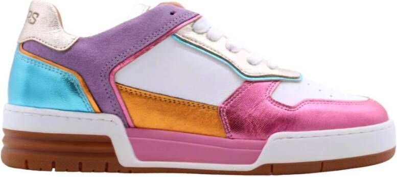 DWRS LABEL DWRS RUGBY Lila Pink Orange Dames Sneaker J6523