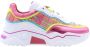 Dwrs Dames Sneakers Moon Tweed Pink Yellow - Thumbnail 2