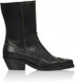 Dwrs Westernlaars met gouden studs Black Dames - Thumbnail 1