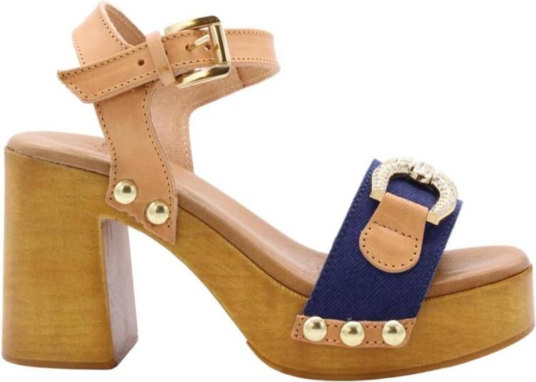 E mia Hoge hak sandalen Blue Dames