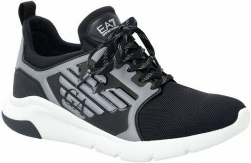 Emporio Armani EA7 Ademende Mesh Sneaker Hardloopschoenen Unisex A-Racer Reflex Black Heren