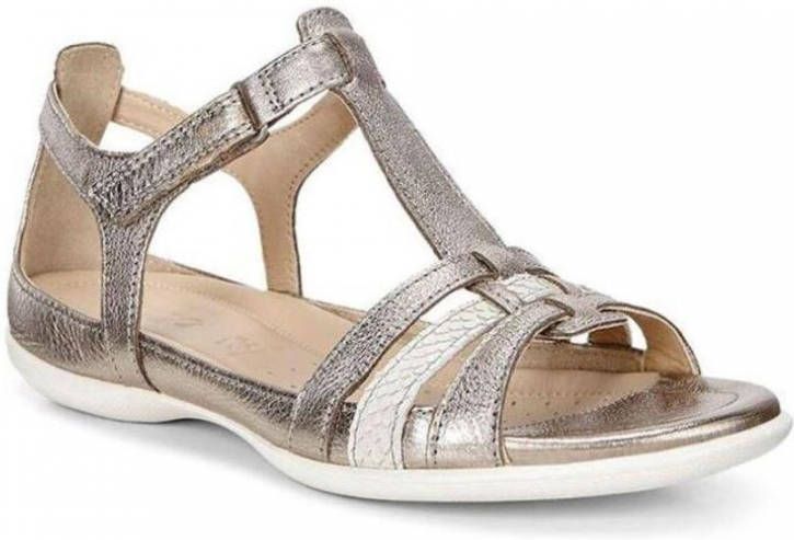 ECCO Flash Dames leren sandaal met bandje Goud Size: 36 (UK 3.5-4)