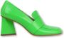 Elena Iachi Groene Loafer met 8cm Hak Green Dames - Thumbnail 1