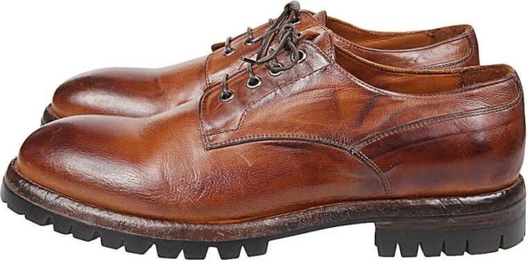 Eleventy Buffel Leren Derby Schoen Brown Heren