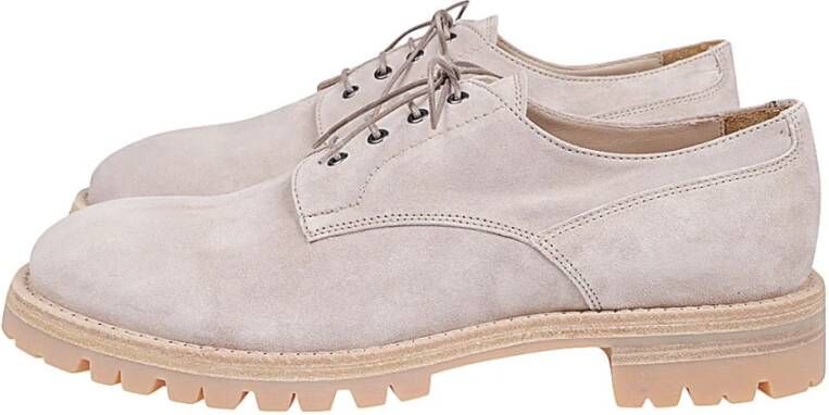 Eleventy Derby Suède Schoenen Beige Heren