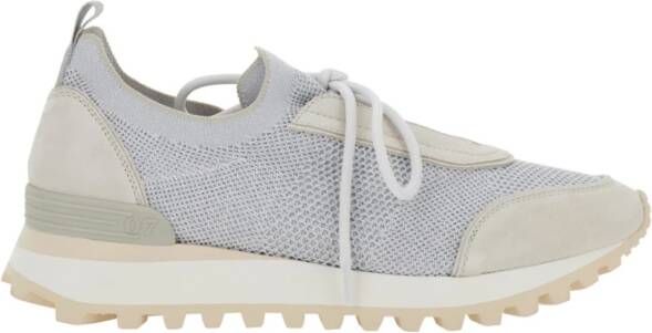 Eleventy Gebreide Grijze Sneakers met Dikke Zool Gray Heren