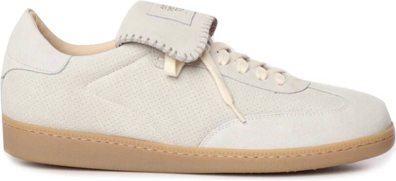 Eleventy Gevouwen tab Veterschoenen Wit Beige Heren