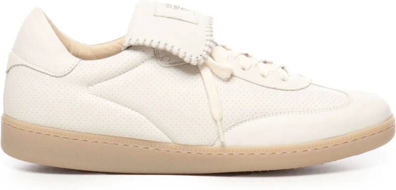 Eleventy Witte Sneakers met Omgeslagen Tab White Heren