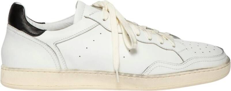 Elia Maurizi Vintage Wit Leren Sneaker White Heren