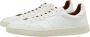 Elia Maurizi Witte Leren Sneaker met Logo White Heren - Thumbnail 4