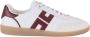 Elisabetta Franchi Ivoor Rood Noir Leren Sneakers White Dames - Thumbnail 1