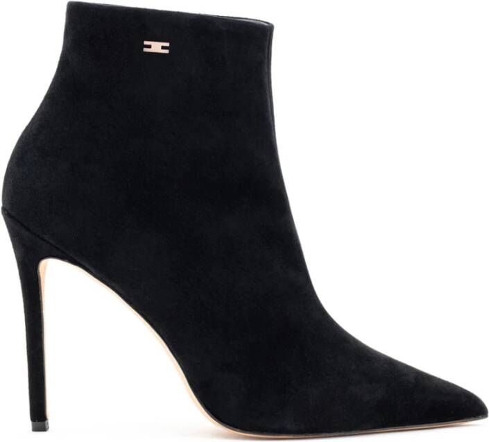 Elisabetta Franchi Suède Enkellaarsjes Black Dames