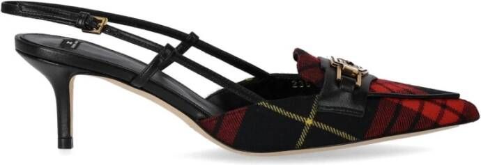 Elisabetta Franchi Pumps & high heels SCHWARZ ROT TARTAN SLINGBACK PU in zwart