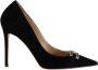 Elisabetta Franchi Zwarte Juweel Logo Pumps Black Dames - Thumbnail 1