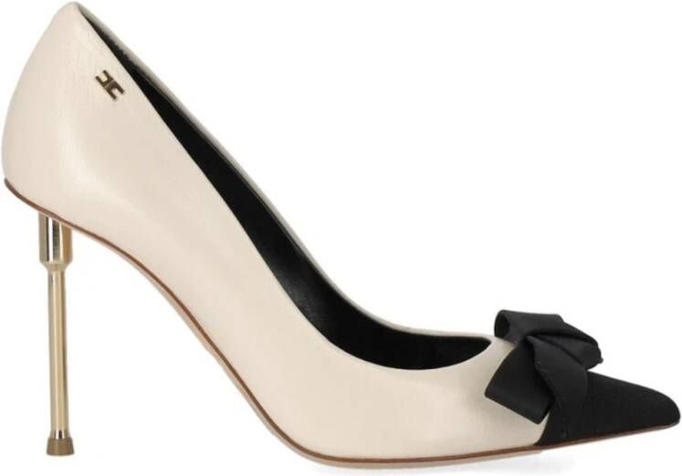 Elisabetta Franchi Zwarte pump met strik White Dames