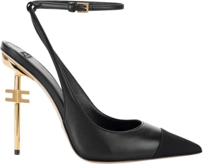 Elisabetta Franchi Zwarte Sandalen voor Vrouwen Black Dames