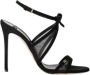 Elisabetta Franchi Zwarte Suède Strik Sandalen voor Vrouwen Black Dames - Thumbnail 1