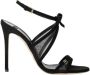 Elisabetta Franchi Zwarte Suède Strik Sandalen voor Vrouwen Black Dames - Thumbnail 1