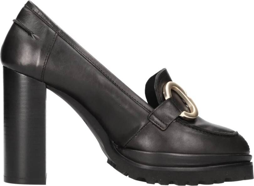 Elvio Zanon Platte schoenen Zwart Black Dames