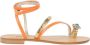 Emanuela Caruso Flat Sandals Oranje Dames - Thumbnail 1