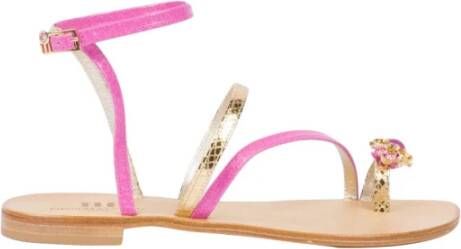 Emanuela Caruso Flat Sandals Roze Dames