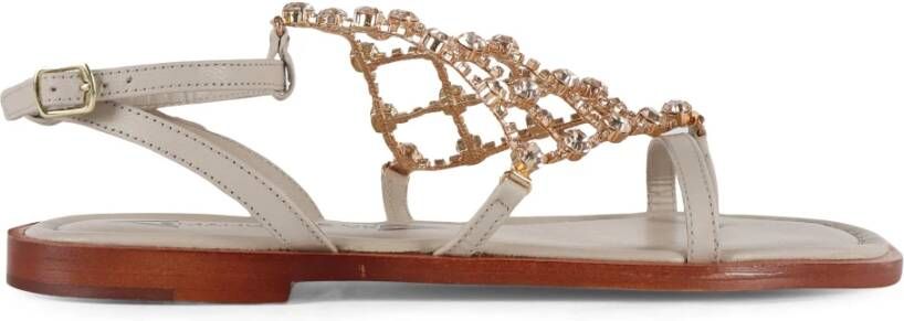 Emanuelle Vee Flat Sandals Beige Dames