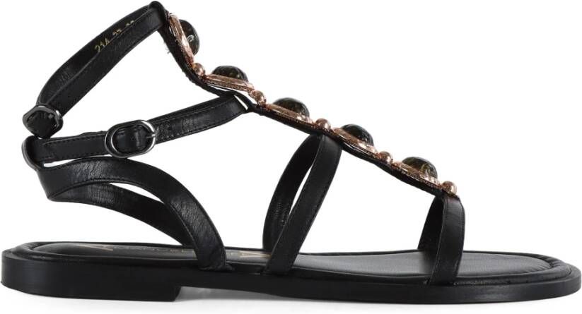 Emanuelle Vee Flat Sandals Black Dames