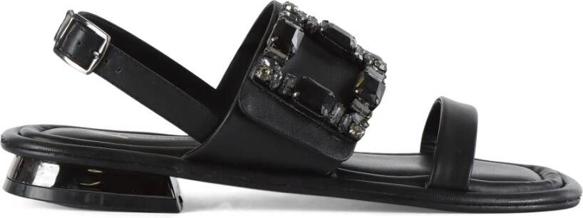 Emanuelle Vee Flat Sandals Black Dames