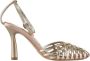 Emanuelle Vee Gouden Leren Sandalen Beige Dames - Thumbnail 1