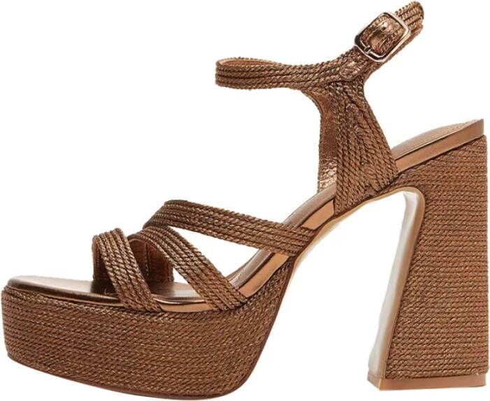 Emanuelle Vee Gouden Sandalen Elegant Must-Have Brown Dames