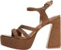 Emanuelle Vee Gouden Sandalen Elegant Must-Have Brown Dames - Thumbnail 1