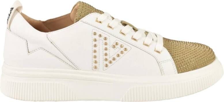 Emanuelle Vee Leren Sneakers met Rubberen Zool White Dames