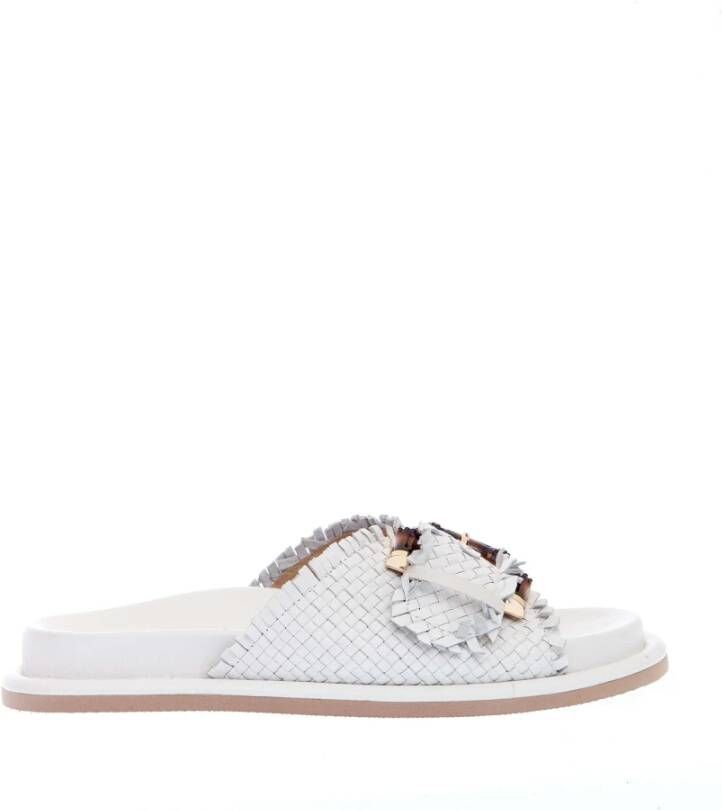 Emanuelle Vee Sliders White Dames