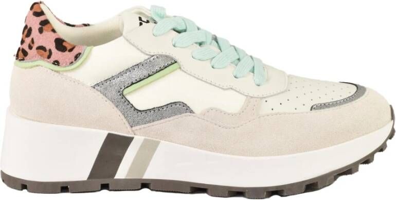 Emanuelle Vee Casual Sneakers van Gemengde Materialen White Dames